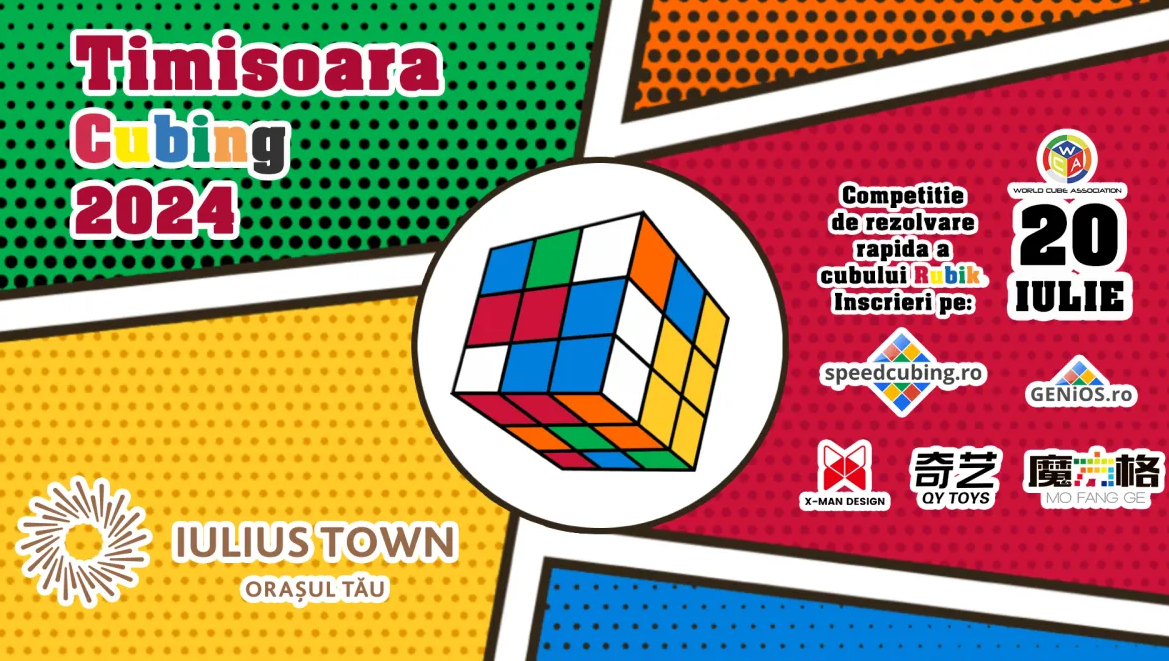 Așii cubului Rubik se întrec la Iulius Town Timișoara. Ce alte evenimente te așteaptă în weekend