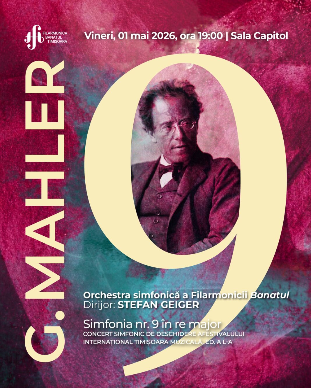 Simfonia a IX-a de Gustav Mahler, în deschiderea programului Filarmonicii Banatul la ”Timișoara Muzicală”